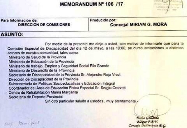 Los funcionario del Gobierno provincial no asistieron a la reunión de la Comisión de Discapacidad convocada por el Concejo Deliberante de Río Grande.