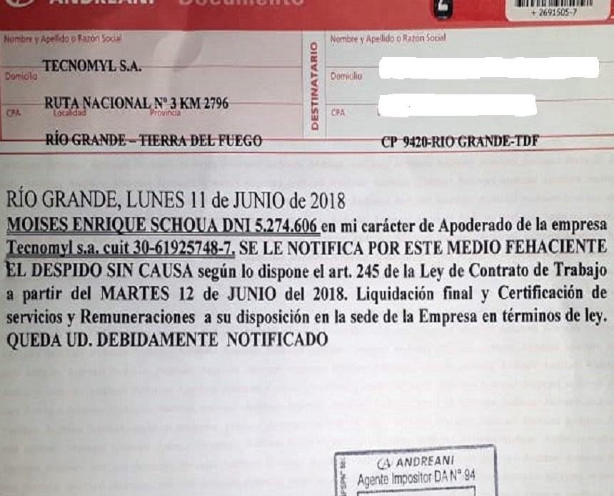 Tecnomyl es una de las empresa que más encaja en el modelo neoliberal que se instaló en la Argentina de la mano del Presidente Mauricio Macri, y que imitan los Gobiernos provinciales, como el de Tierra del Fuego.
