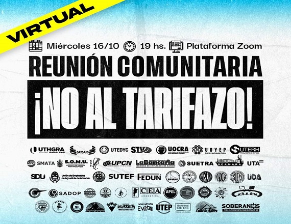 Primera reunión comunitaria contra los tarifazos