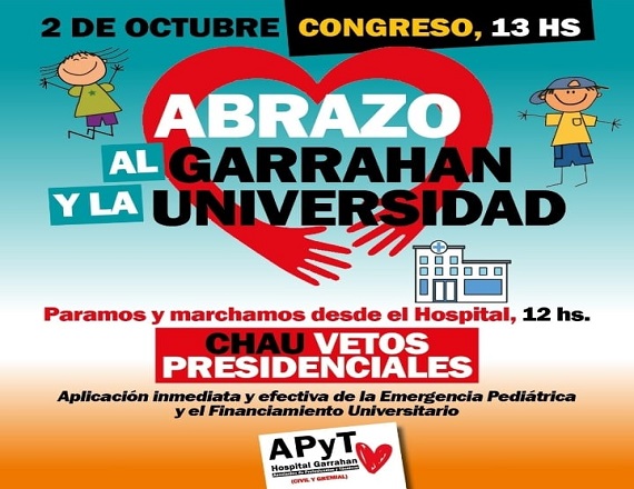 El Garrahan está hoy de paro y sus trabajadores marchan al mediodía al Congreso 