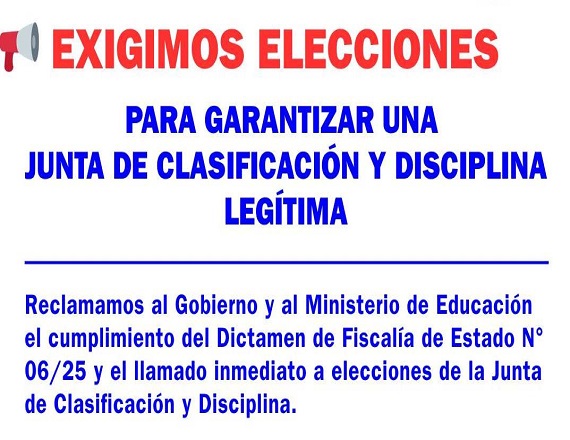 AMET exige elecciones de la Junta de Clasificación y Disciplina de Nivel Secundario