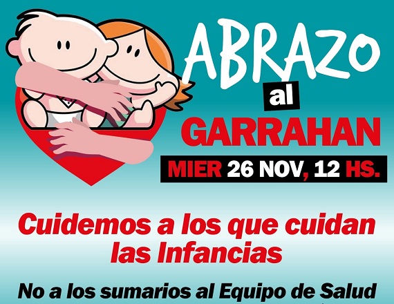 Abrazo al Garrahan este miércoles 26 de noviembre a las 12 horas 