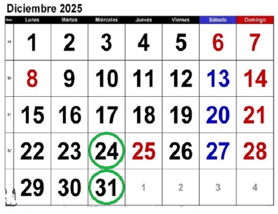 En Tierra del Fuego habrá asueto administrativo los días 24 y 31 de diciembre 