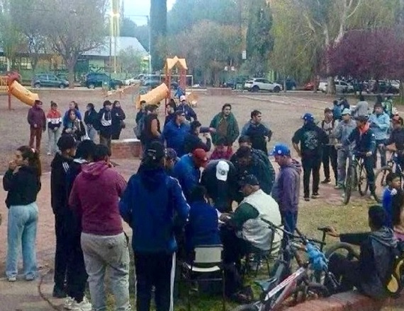 Protesta de desocupados de Vaca Muerta 