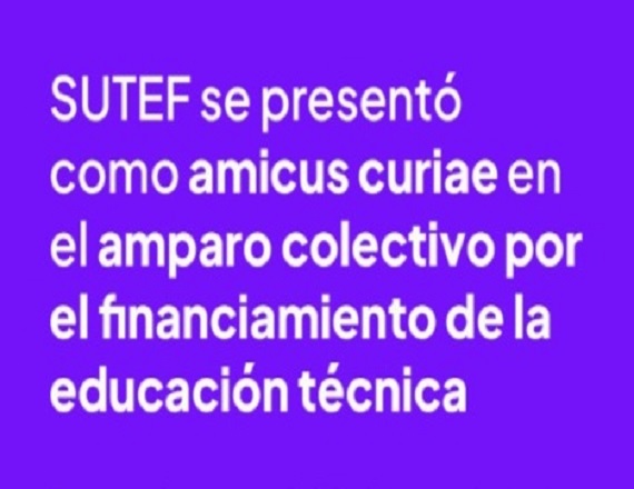 SUTEF se presentó como amicus curiae en el amparo colectivo por financiamiento de la educación técnica