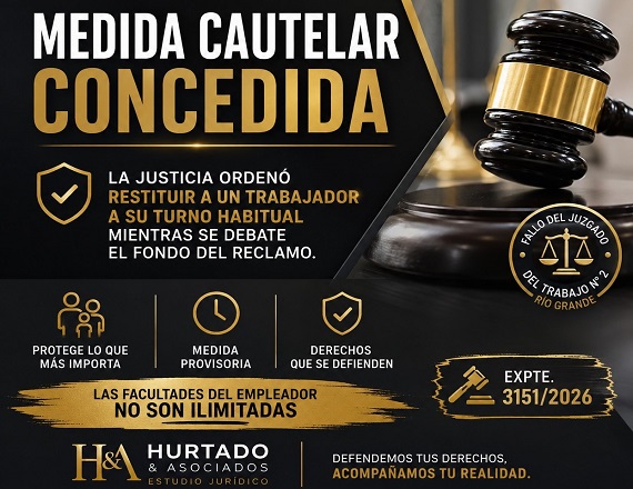 Medida cautelar ordena restituir a un trabajador a su turno habitual mientras se debate el fondo del reclamo