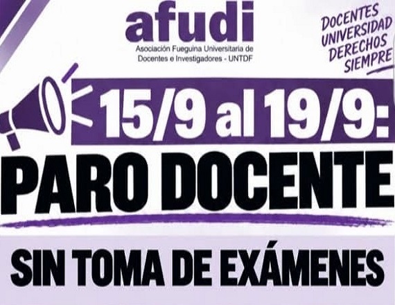 AFUDI realizará un paro docente sin toma de exámenes 