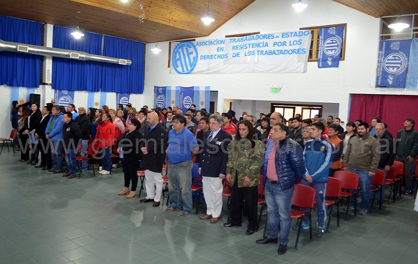 En la sede de ATE Río Grande se homenajeó a los ex combatientes Horacio Chávez y Juan Vera.