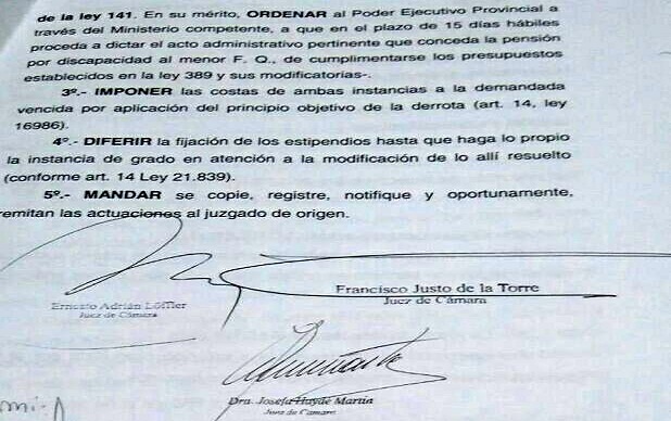 El Gobierno de Tierra del Fuego tiene 15 días para otorgar una pensión por discapacidad a un menor de edad.