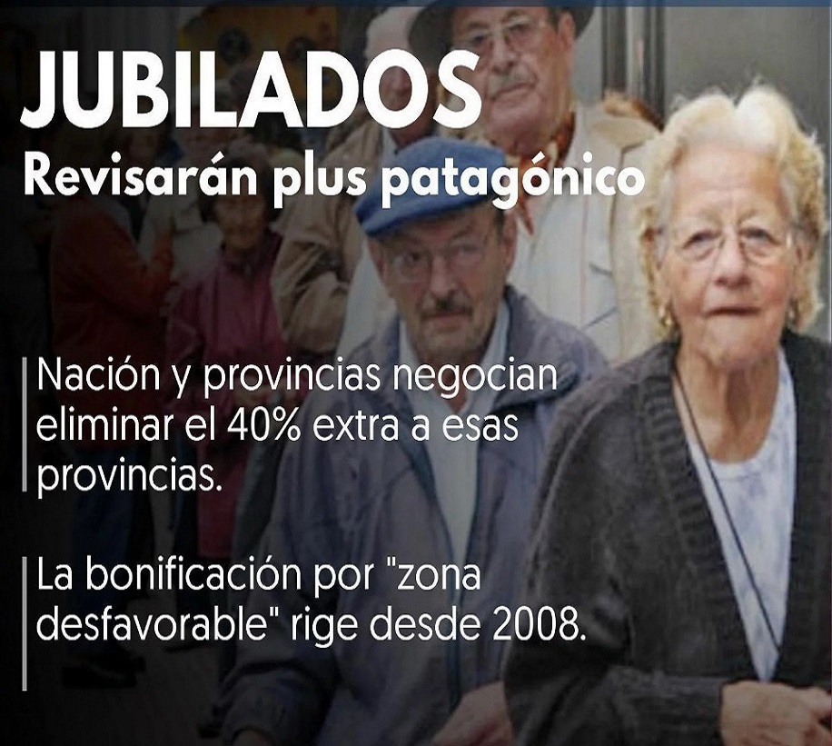 Ese diferencial de 40% es percibido por los jubilados de La Pampa, Chubut, Santa Cruz, Tierra del Fuego, Neuquén, Río Negro y Carmen de Patagones, por tratarse de 