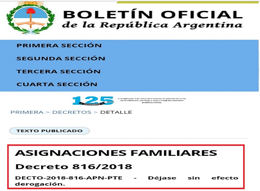 La norma, restituye la plena vigencia de los artículos 8° y 9° del Decreto N° 1245/96 y sus modificatorios.