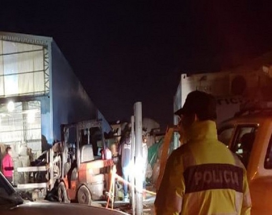 El accidente se registró en una empresa recicladora ubicada en la calle Juan B. Justo al 1400 del parque industrial de la ciudad de Río Grande. Foto: tiempofueguino.com. 