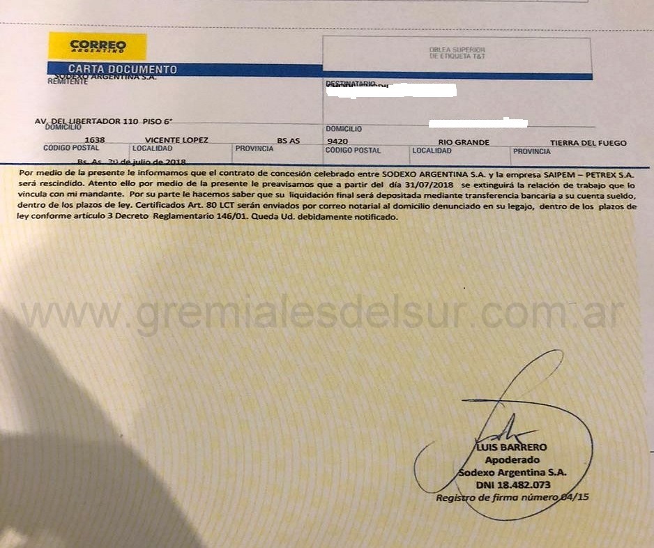 Las desvinculaciones son producto de una baja en la actividad en términos generales, y los ajustes impuestos por YPF a empresas contratistas.