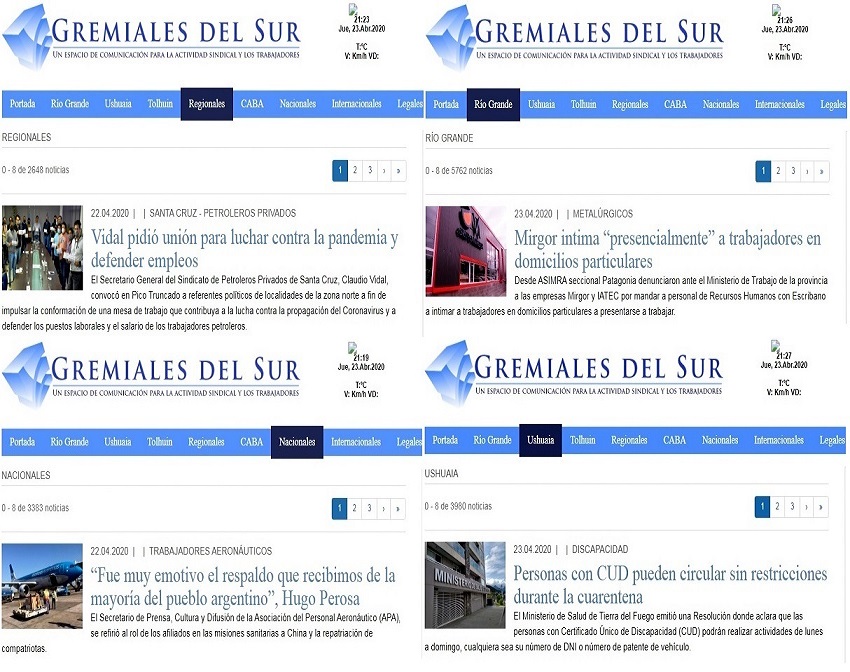 El ranking fue elaborado entre el 8 y el 10 abril de 2020, con datos que proporciona el sitio web internacional de contador de visitas www.alexa.com.
