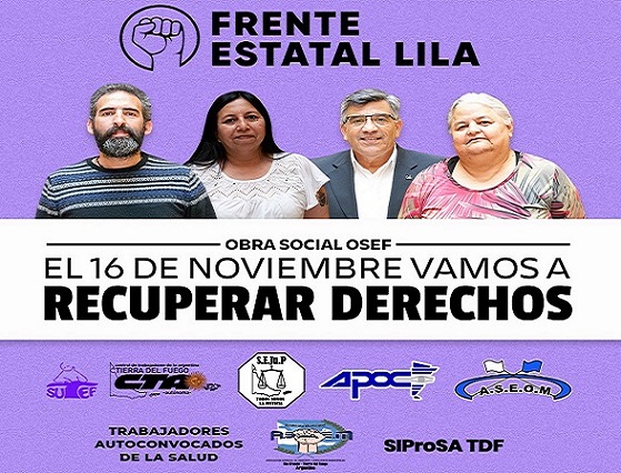 “El Estado provincial mantiene la deuda más grande con las trabajadoras y trabajadores, producto del saqueo de nuestros ahorros con el gobierno Manfredotti con la Ley Nº 460”, remarcaron desde el Frente Estatal Lila.