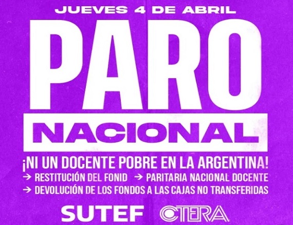 “En este nuevo aniversario del asesinato de nuestro compañero Carlos Fuentealba, el 4 de abril del 2007, la CTERA rechaza el Protocolo de Seguridad del Gobierno Nacional, que criminaliza la protesta social”, remarcó el SUTEF.