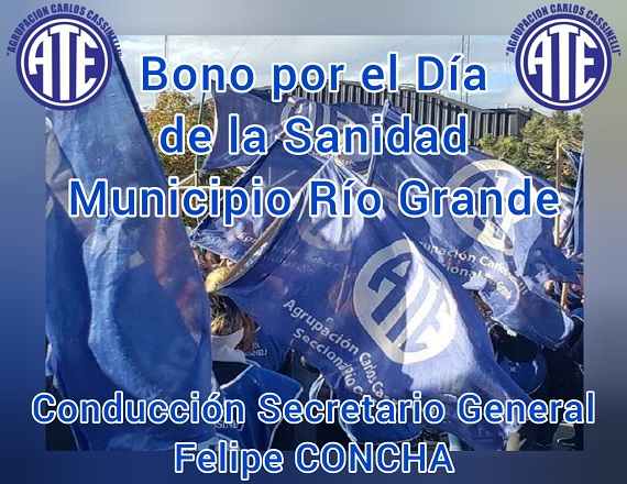 El pago del Bono por el Día de la Sanidad en el ámbito el Municipio de Río Grande se hará efectivo a las 00:00 del día 21 de septiembre.