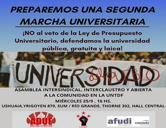 “La Universidad es un derecho humano y universal, un bien público y derecho social de los pueblos. Es fundamental que podamos contar con el apoyo y acompañamiento de la sociedad”, resaltó la titular de AFUDI, Andrea Ozamiz.