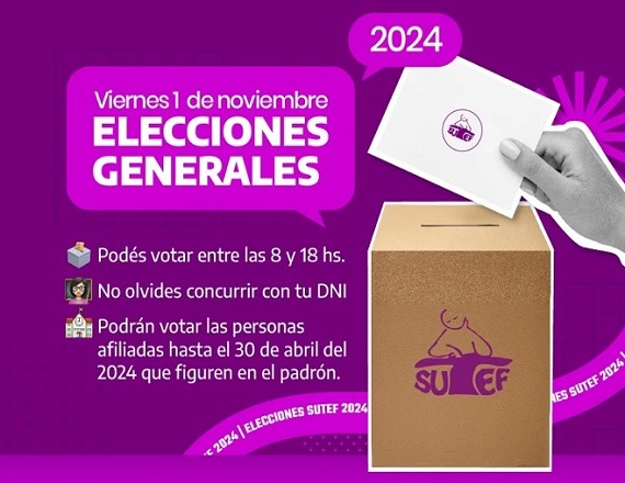 Podrán votar todas las personas afiliadas hasta el 30 de abril del 2024 que figuren en el padrón que  se puede consultar entrando a https://padron.sutef.org.