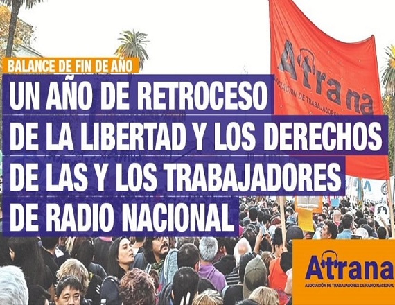 “En Radio Nacional tenemos salarios de indigencia. Se limita la programación local y el vínculo con las comunidades, mientras se consolida una programación centralizada y porteña”, remarcó Atrana.