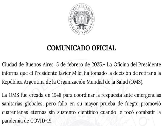 “Nos estamos arrodillando frente a un par de locos estadounidenses y lo vamos a pagar muy caro”, remarcó Rodolfo Aguiar y recordó que el Gobierno estadounidense también ordenó su retirada de la OMS semanas atrás.