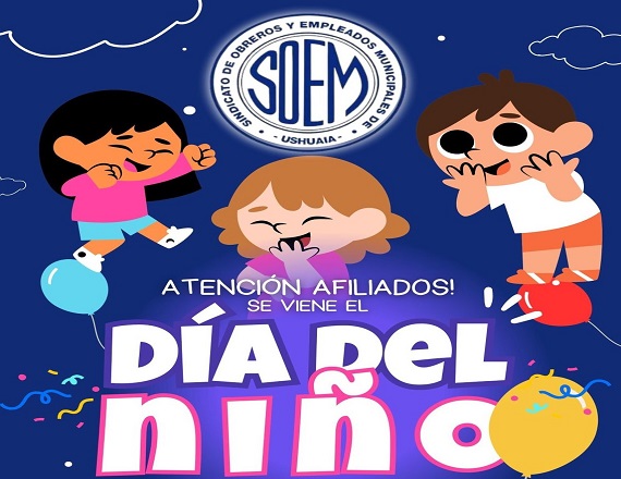 Los afiliados al SOEM deberán retiras las entradas para asistir la fiesta del Día del Niño en la Secretaría de Administración del sindicato a partir del lunes 18 de agosto, de 10 a 15 horas.