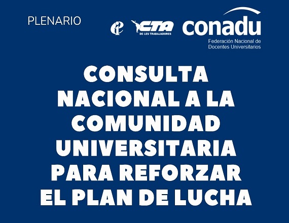 Con vocación de articulación y coordinación desde abajo, el próximo viernes, en el marco de un nuevo Plenario de CONADU, se pondrán en común las propuestas de la consulta y los pasos a seguir.