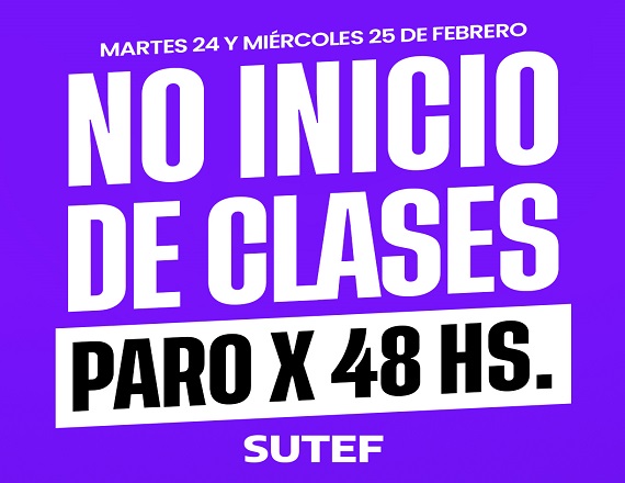 “Pretender que la docencia acepte un aumento de apenas $11.475 mensuales es una burla que el Ejecutivo Provincial intenta disfrazar de diálogo”, remarcó el SUTEF tras anunciar paro por 48 horas y no inicio del ciclo lectivo.
