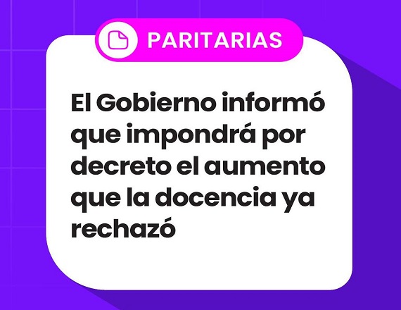 “Es inadmisible la decisión del Gobierno frente a salarios congelados desde febrero y una inflación proyectada que roza el 18% para este semestre”, remarcó el SUTEF.