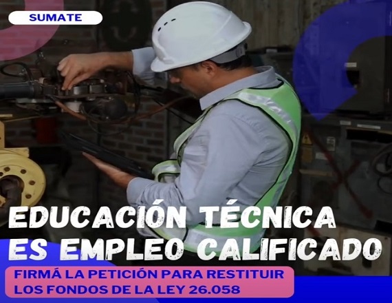“Se hace imperioso que la gran familia de la ETP firmemos dicho petitorio para sumar fuerzas en función de un objetivo común: recuperar los recursos que las Escuelas Técnicas del país necesitan para seguir funcionando”, indicó la AMET.