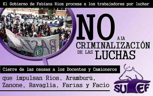 Trabajadores docentes y camioneros fueron procesados en Tierra del Fuego
