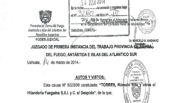 Despues de 7 años surgió un fallo a favor de los trabajadores de Hilandería Fueguina