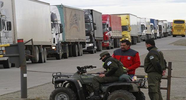 Se cumple el paro de los aduaneros de Chile