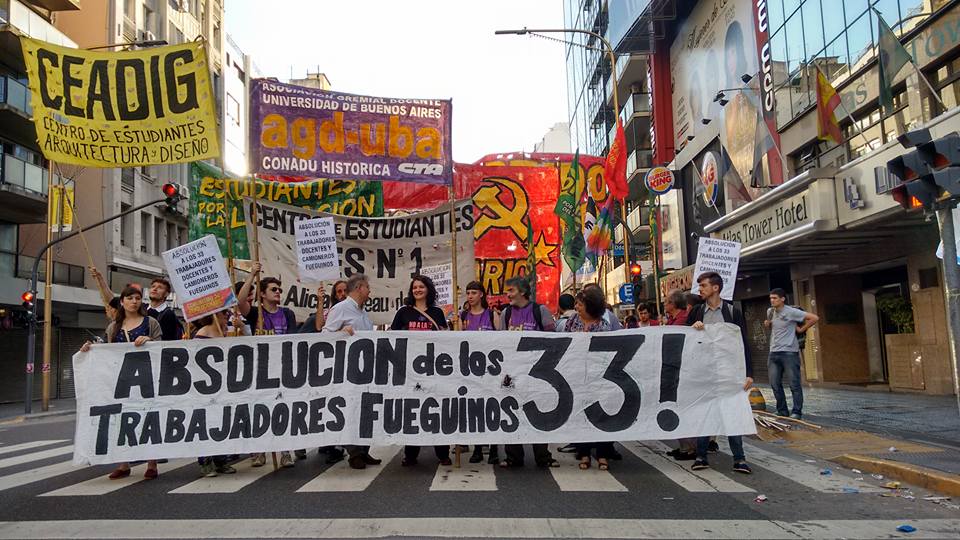 Organizaciones sociales, gremiales y militantes de partidos de izquierda acompañaron al SUTEF en Capital Federal 